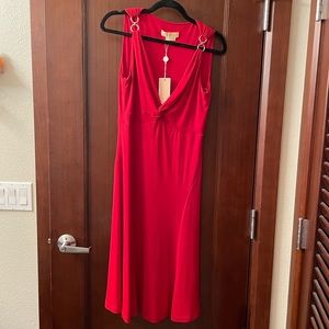 NWT VINTAGE Y2K Michael Kors Red Stretch Dress size 10